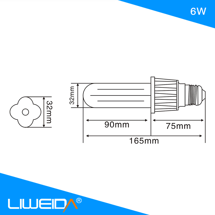 LIWEIDA LED Dimmable Bulb E27/G23/G24D/G24Q 6W/8W/10W/12W 360 Degree PLC LED light bulb