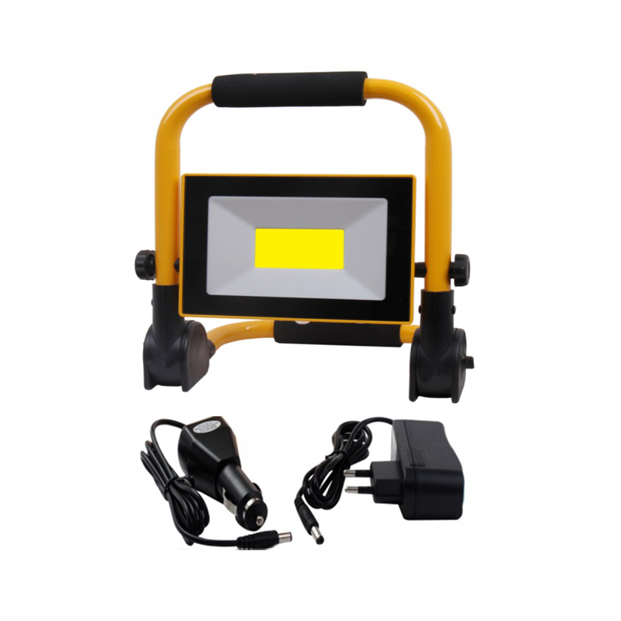 Portable Rechargeable LED Work Light Flood Light IP65 Waterproof Emergency Light Security Lights Built-in Li-ion Batteries