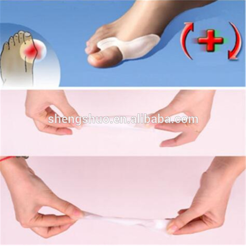 New Style 1 Pair Silicone Toe Separator Overlapping Spreader Protection Corrector Hallux Valgus Foot Massage