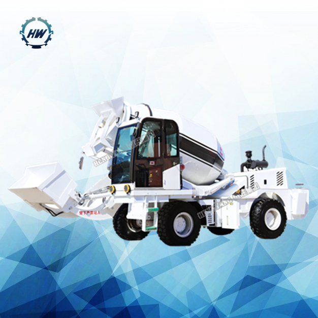 1.2cbm small cement mobile concrete mixer with self loading from china