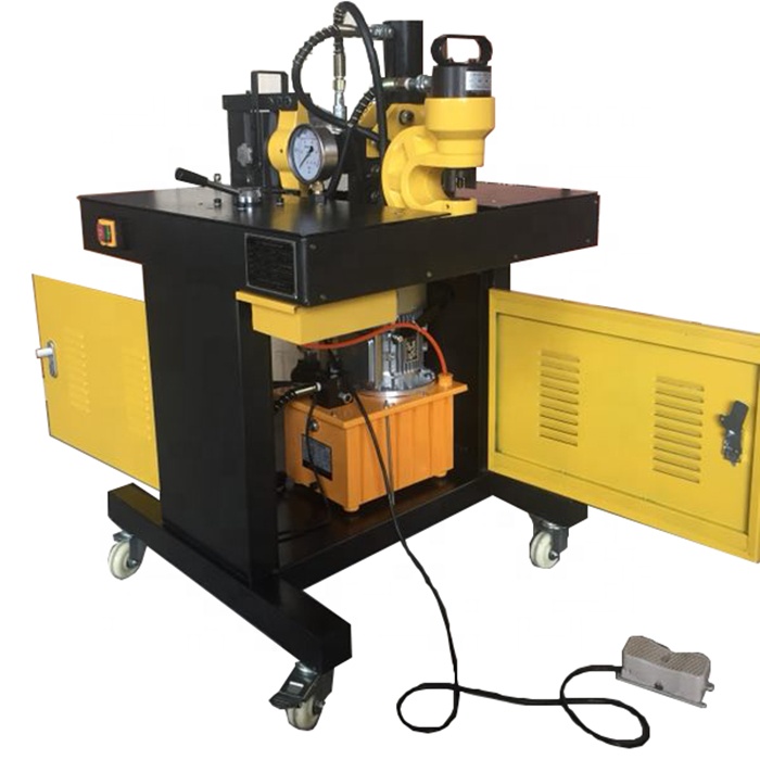 Hydraulic copper busbar cutting punching bending machine