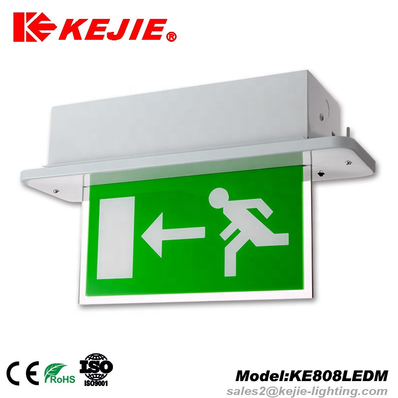 Double side pendant led emergency indicator exit sign with acrylic blade