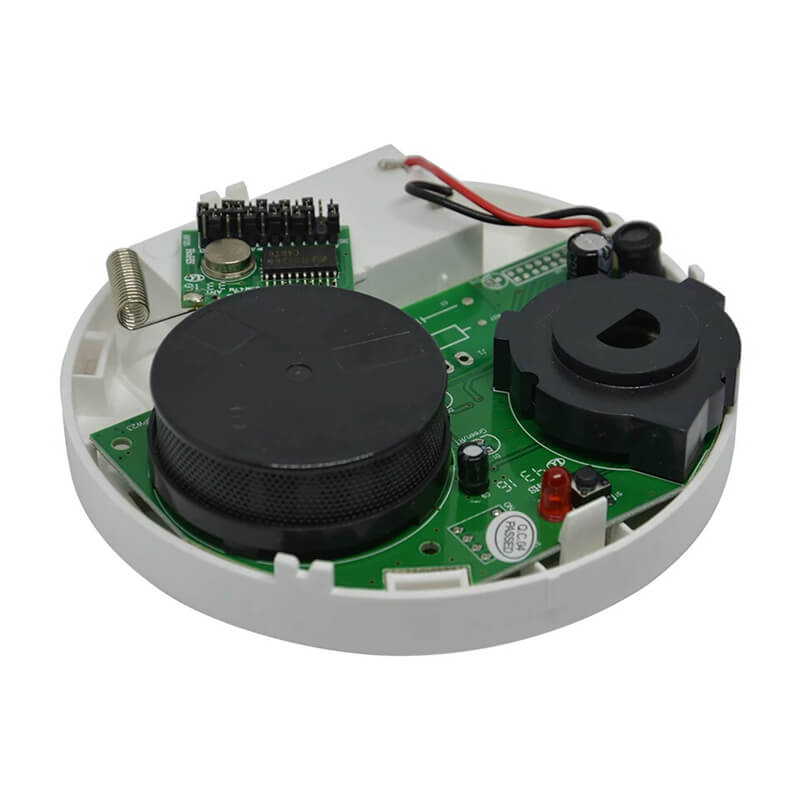 AC 220V 433mhz interconnected wireless  smoke detector connectable mains smoke alarm