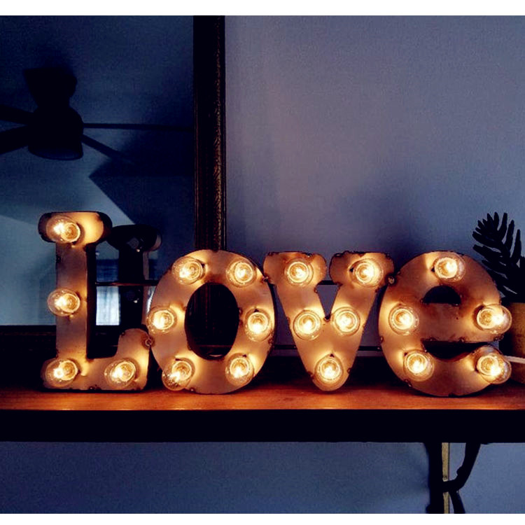 Customized light up marquee letter decoration signage marquee letter bulb sign  marquee letter light