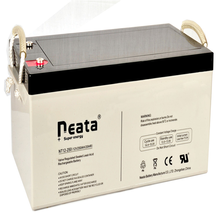 Neata sealed lead acid 12v 250ah deep cycle battery for outdoor equipment