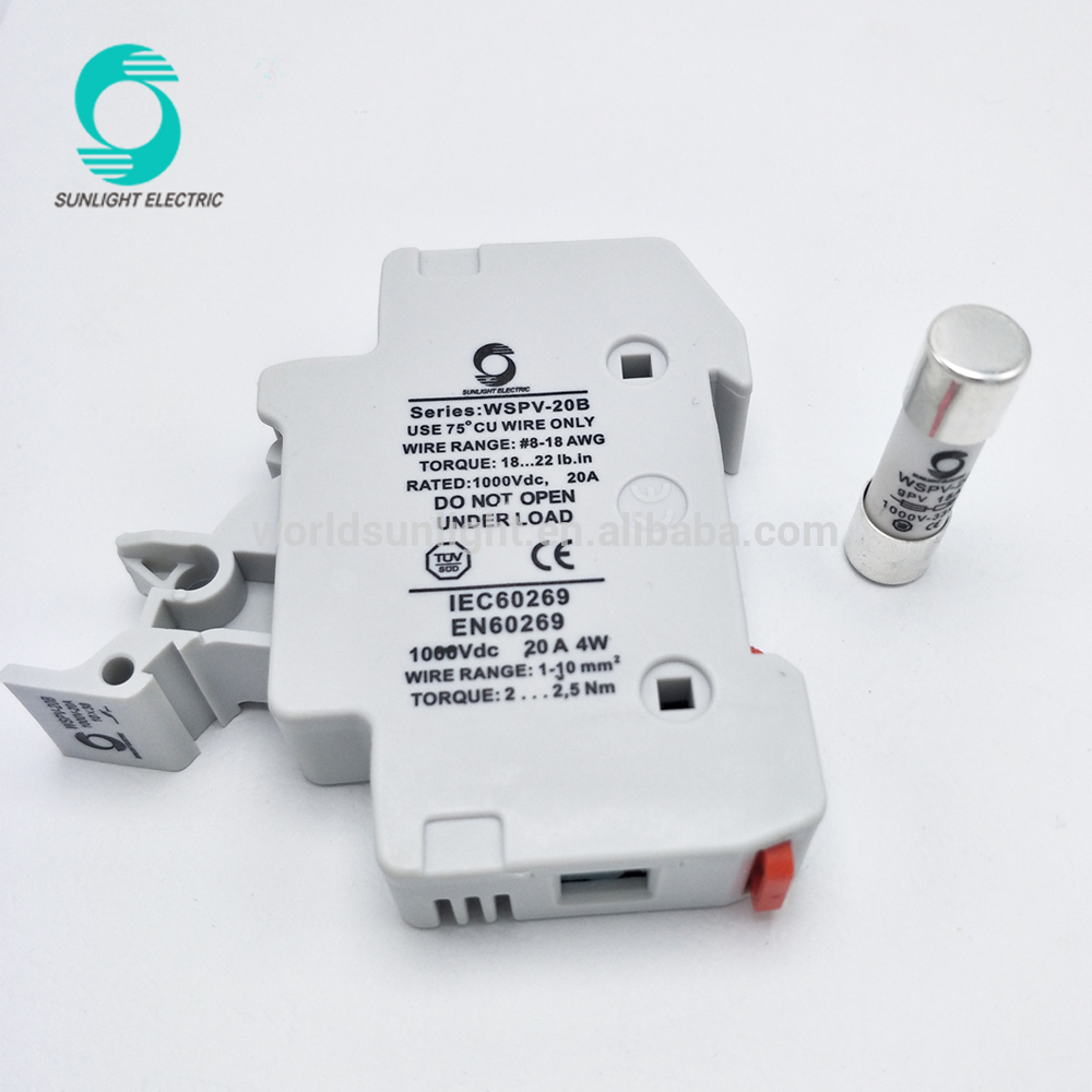 30A 1000V DC Solar photovoltaic Fuse with fuse holder for solar system
