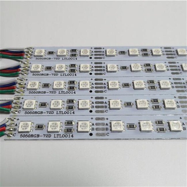 LED 5050 RGB bar light strip 12V 72 LED pcb jewelry showcase light  landscape strip