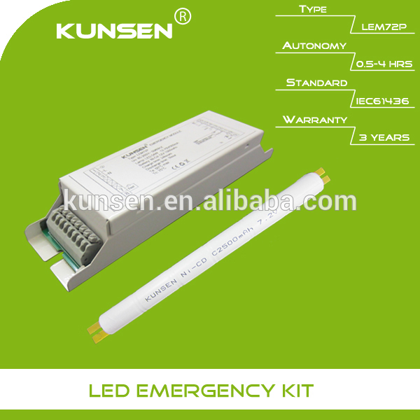 Emergency battery pack for 30W LED lighting with external driver