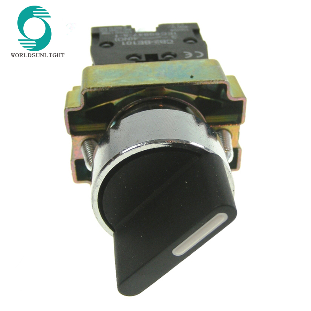 XB2-BD53 22mm 1NO1NO 3 Position 2 spring return to center/(Momentary) Rotary Selector Switch