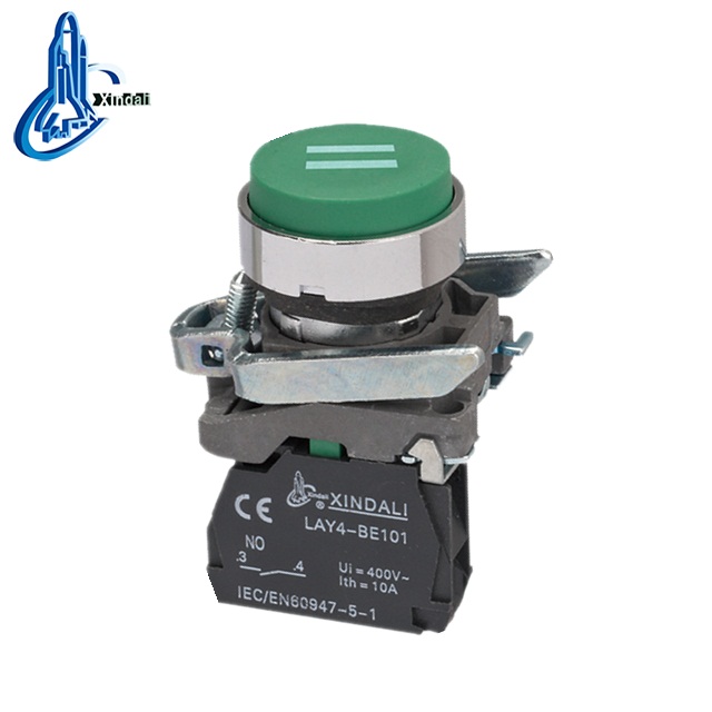 wenzhou series xindali spring return convex push button switch with mark xb4bl push button LAY4-BL3361