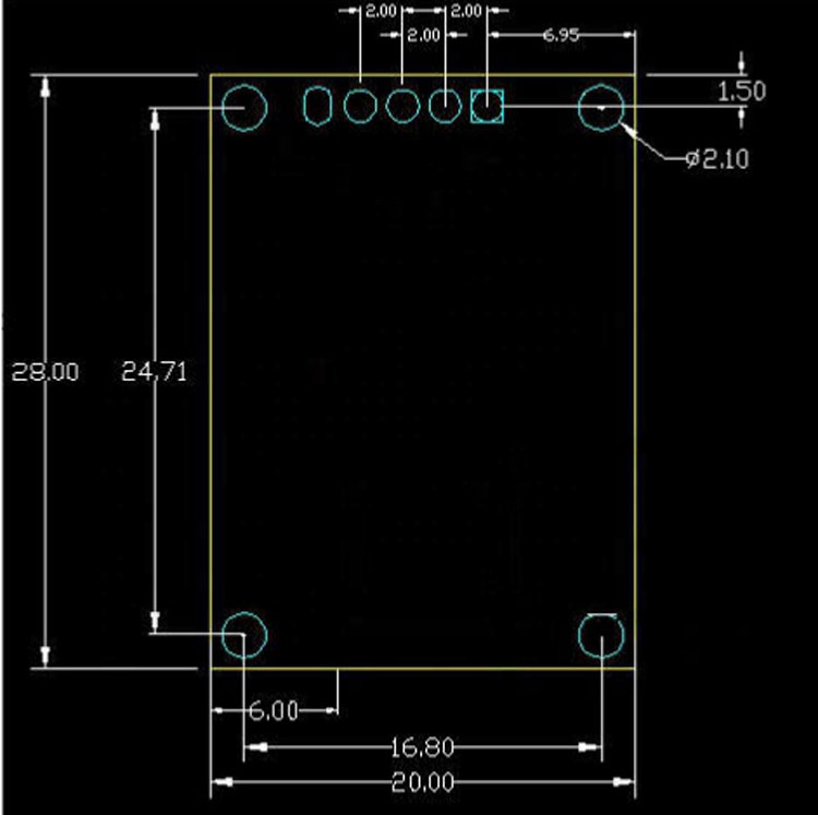 CMOS VC0706 VC0703 Serial UART JPEG Camera Module 0.3MP 30FPS 70 Degree