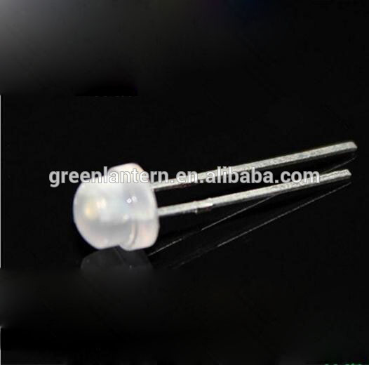 diffuser lens 5mm white straw hat high brightness led light emitting diode