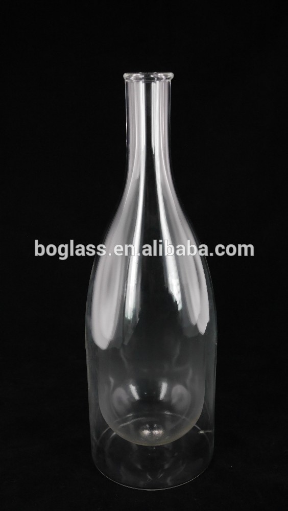 New creative double wall glass High temperature glass water/wine bottle