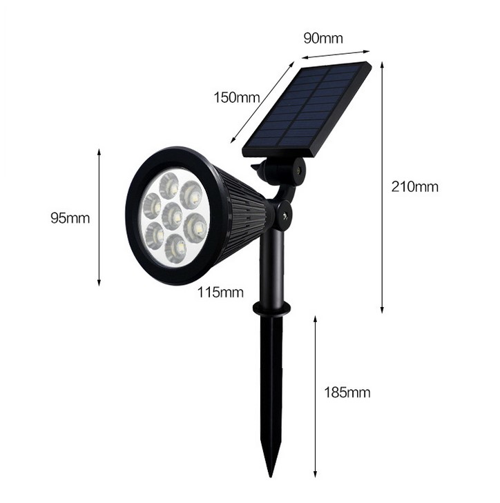 7 LED Outdoor Color Changing Landscape Lights Outdoor Garden Solar Path Light Powered LED Lamp Lawn Light
