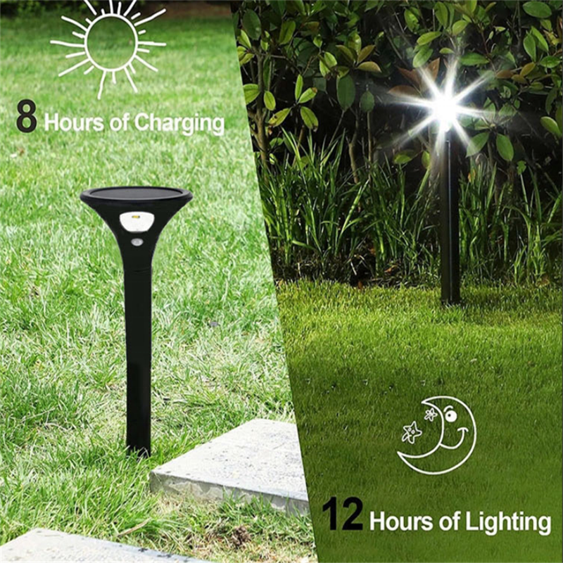 super bright 70lm 1500mAh battery operated long working time solar powered led garden park fence pathway security stake lights