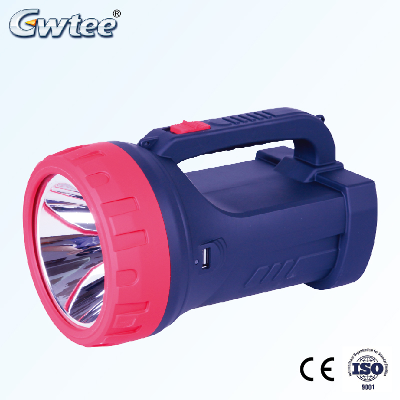 3W dynamo flat led flashlight