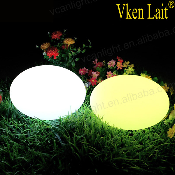 LED light up stone illuminated plastic pebble stone with 16 colors