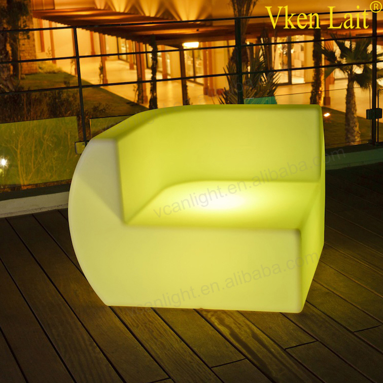 Safety battery operated led apricot sofa with remote controller