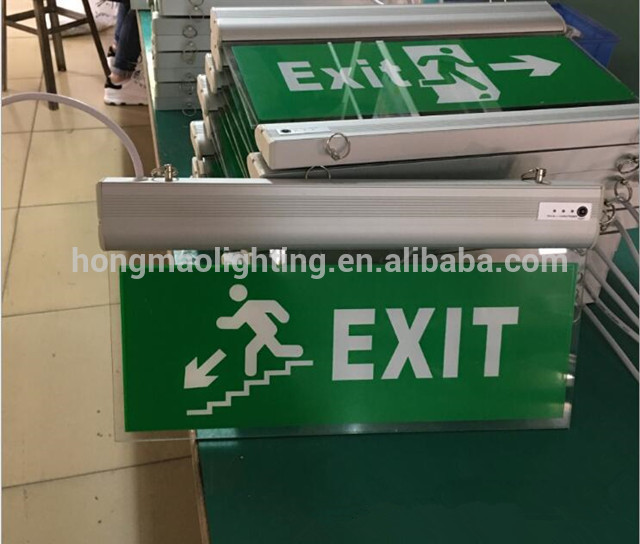 ip30 3W 3Hour Led Fire Bulk Head Battery Backup Rechargeable Emergency Acrylic Exit Light
