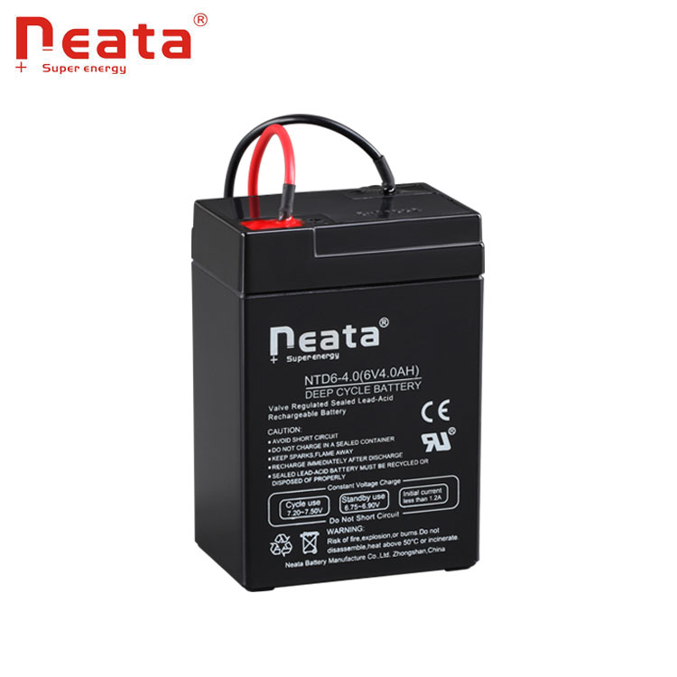 6v4ah energy storage battery rechargeable sealed lead acid battery