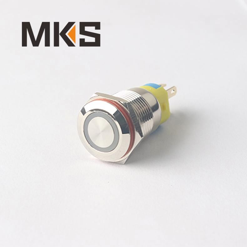 16mm metal momentary mini waterproof push button switch