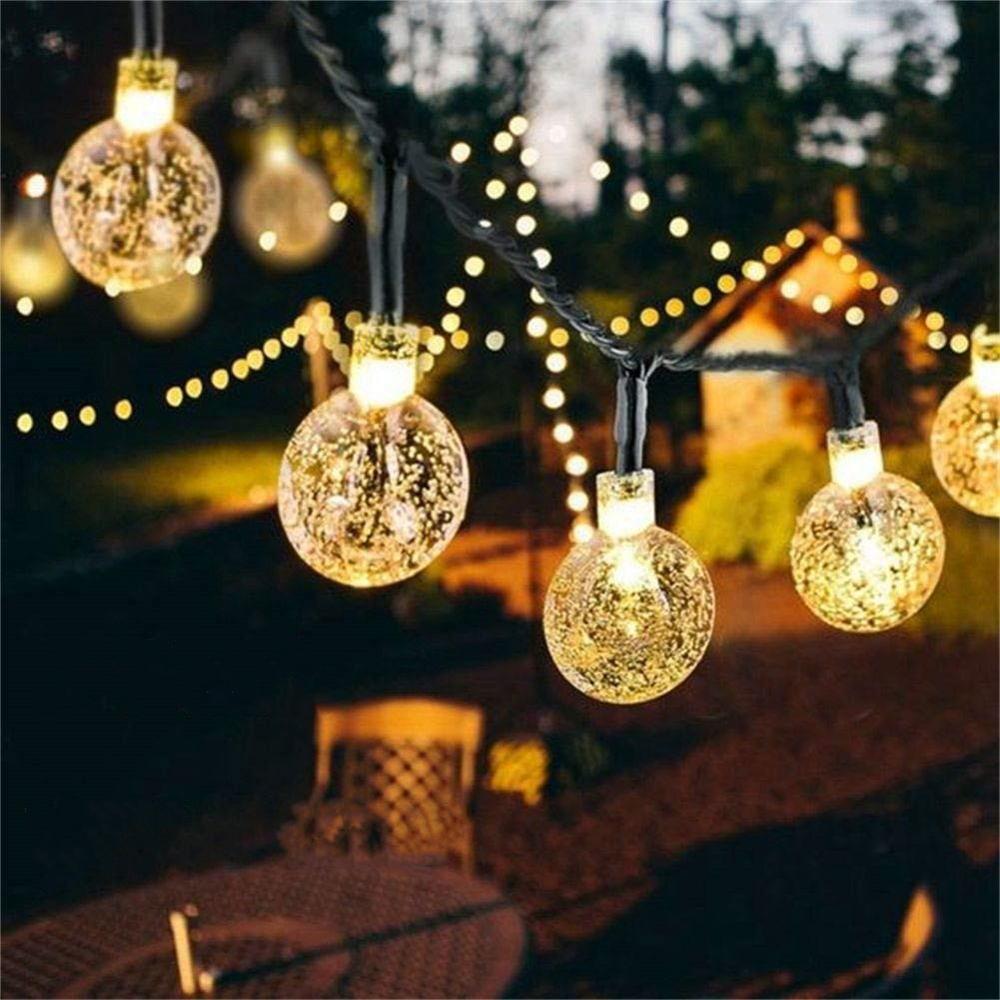 Outdoor Fairy LED Bubble Crystal Ball Christmas Decorative Lighting 50 Leds Solar Led Fairy String Lights Solar