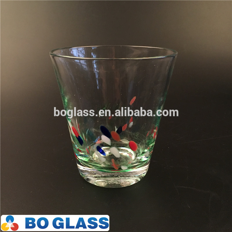 Wide-mouth Reactive Artwork glass cup