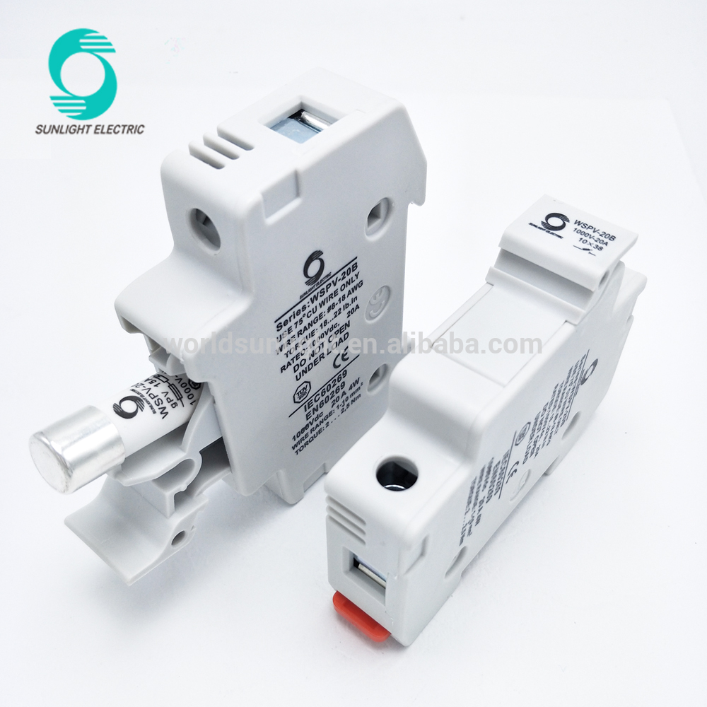 CE Solar Power Application DC-Fuse 1P 12V 1000V 10*38mm 15A 30A DC Fuse with holder box