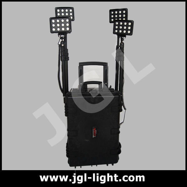 Rechargeable portable emergency 144w led Mobile lighting tower