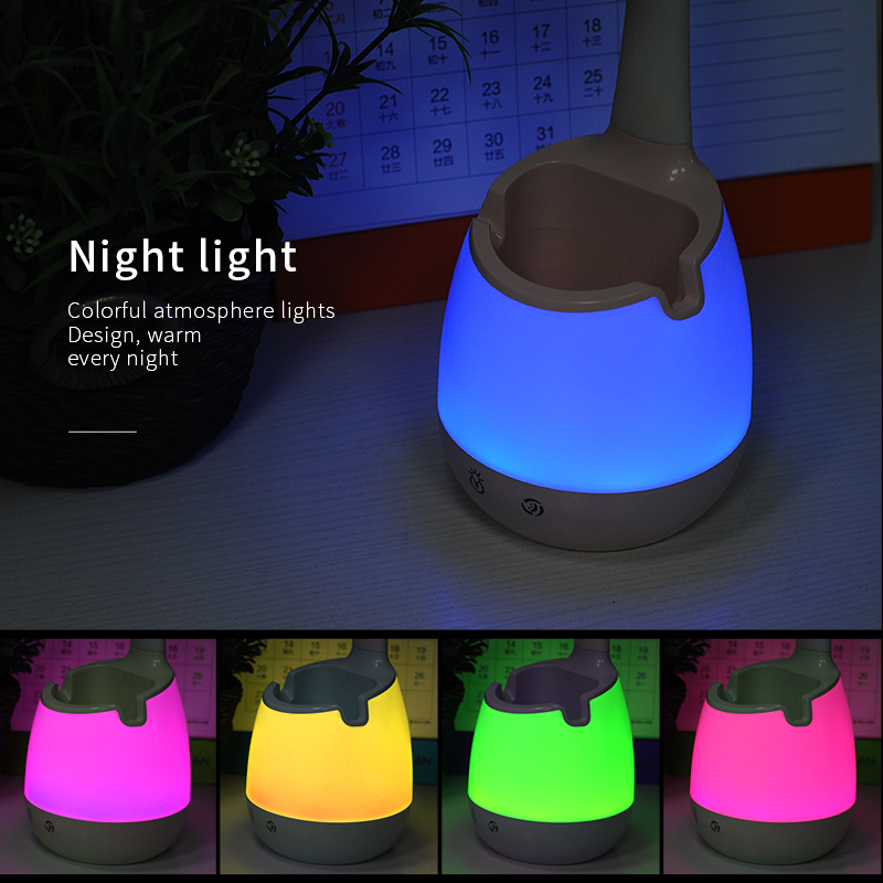 ABS material pen holder lamp desk  led eye protection table children lamp 110/220v bed reading light touch battery