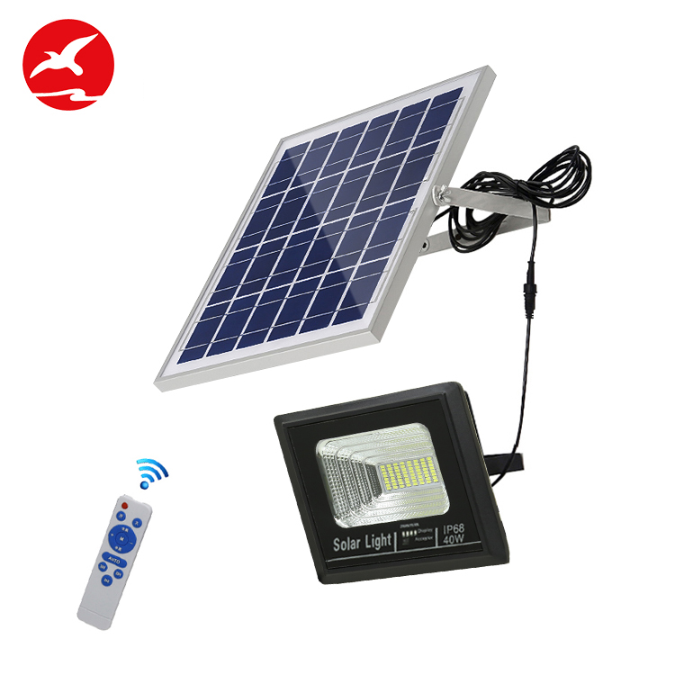 New product high lumen Bridgelux remote control ip65 outdoor waterproof 10w 25w 40w 60w 100w led solar floodlight