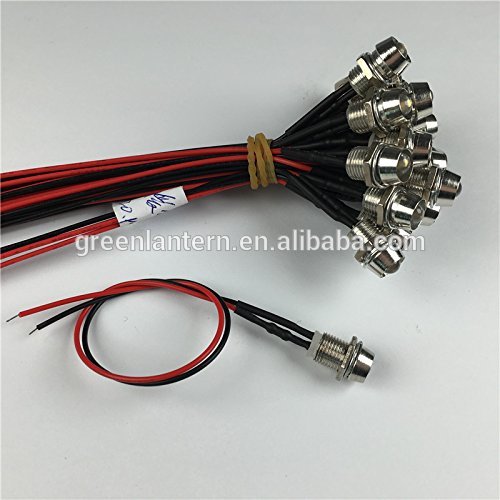 5mm Prewired LED Warm White with Chrome Bezel Holder 12V