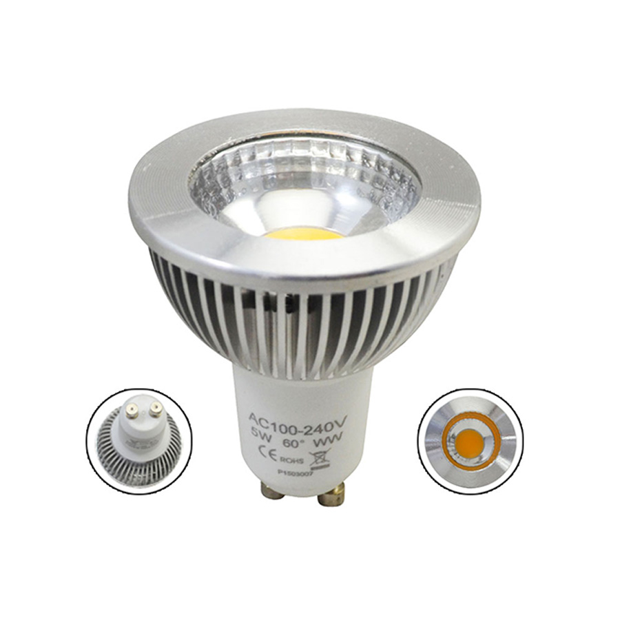 China Suppliers CE CUL Warm White Cool White COB 60 degree 12V 110V 220V GU10 MR16 Led Spot Bulb Light for hotel and supermarket