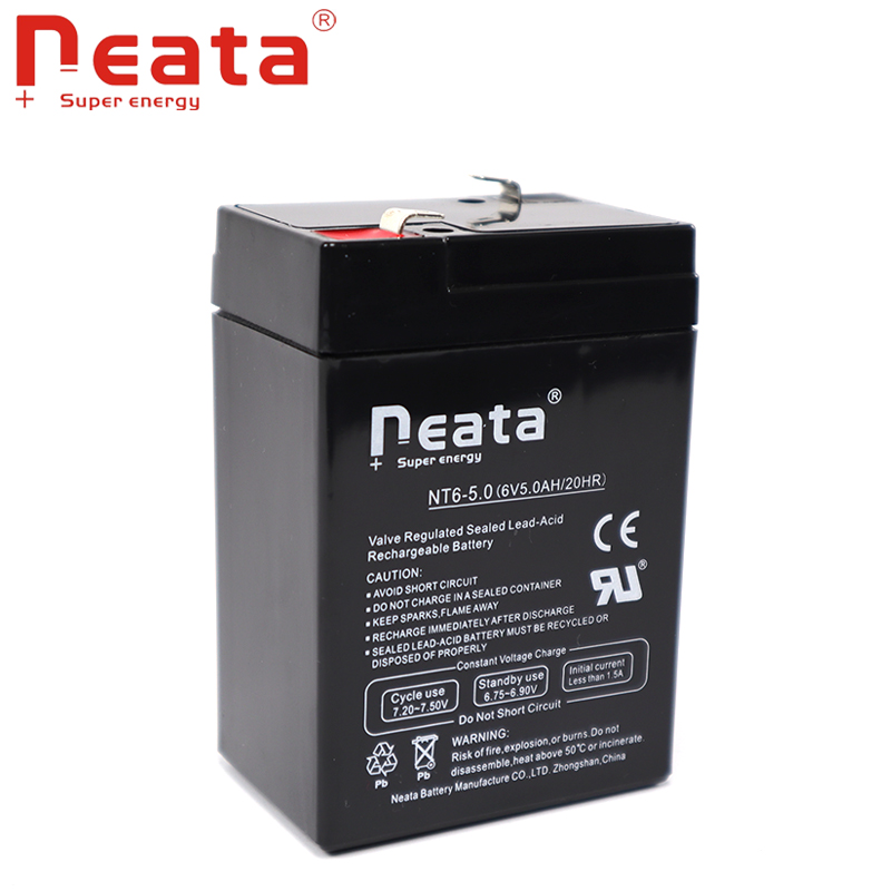 Long life rechargeable 6V5.0ah sealed lead acid  solar storage battery