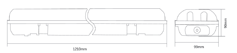 New arrival 5ft 120cm 40w vapour proof LED Batten/SMD2835 ip65 high lumen led tri-proof light (PS-TL001SL-40W)