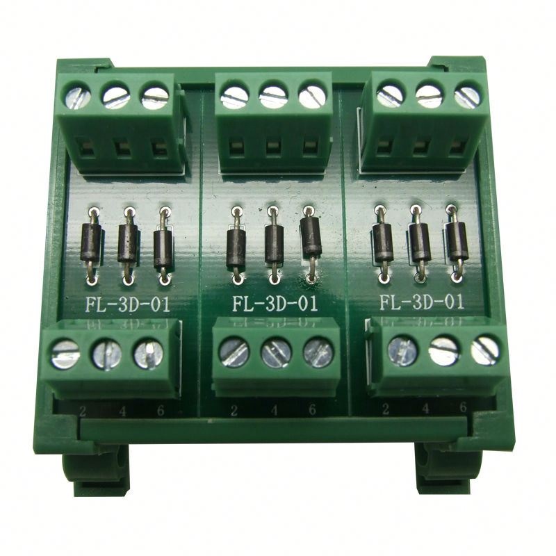 9 Channel diode module DIN Rail Mount 1 Amp 1000V Common Anode 9 diode  Network Module, 1N4007 diode module.