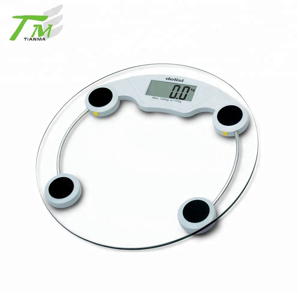 180kg round glass electronic body scale personal scale digital household scale