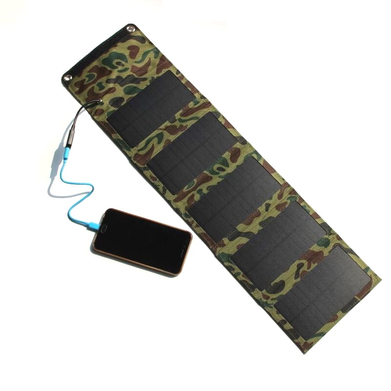 emergency charging foldable 7w solar panel usb charger for phone