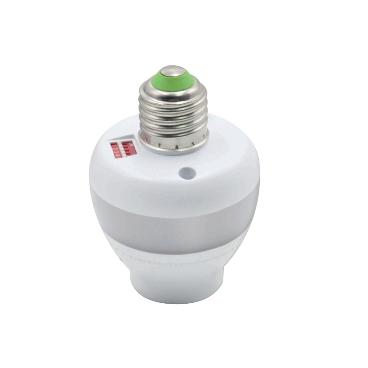 5.8GHz 360 degree E27 sensor lamp holder 90-230VAC ajustable microwave motion sensor lamp holder(PS-RS67)