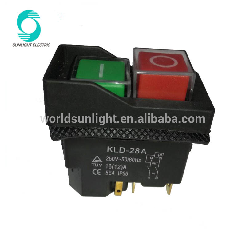 KLD-28A 5 pins Waterproof magnetic explosion-proof pushbutton switch 5E4 IP55 220v magnetic starter electromagnetic switch