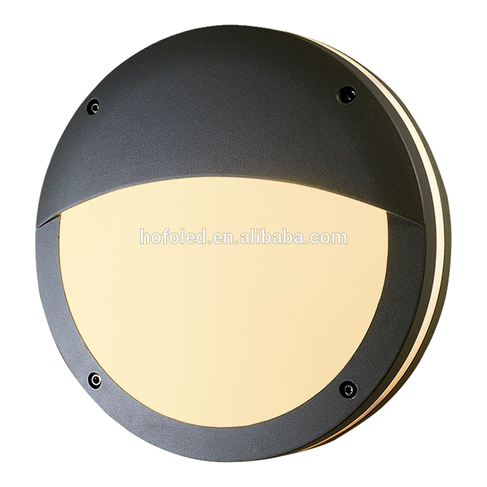 20 Watt Black Round Eyelid Style LED IP65 Outdoor Bulkhead