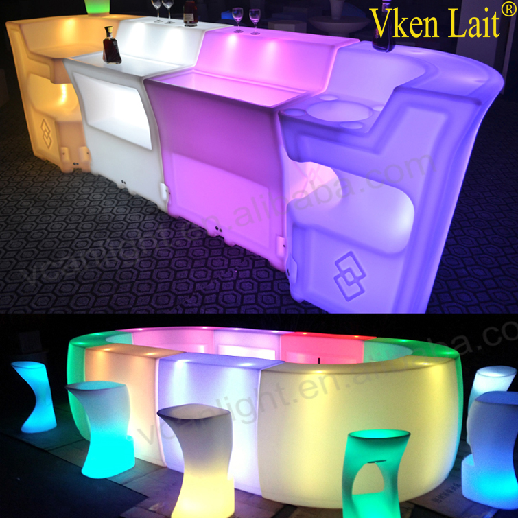 plastic table illuminated led t bar lighting with 16 colors