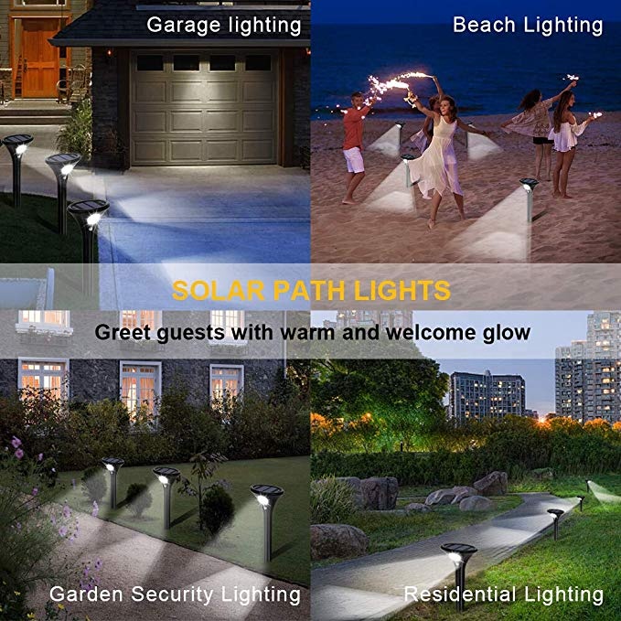 Outdoor Garden Pathway Walkway LED Motion Ground Ball Solar Garden Lights Flashlights LED Spike Lights with Lithium Batteries