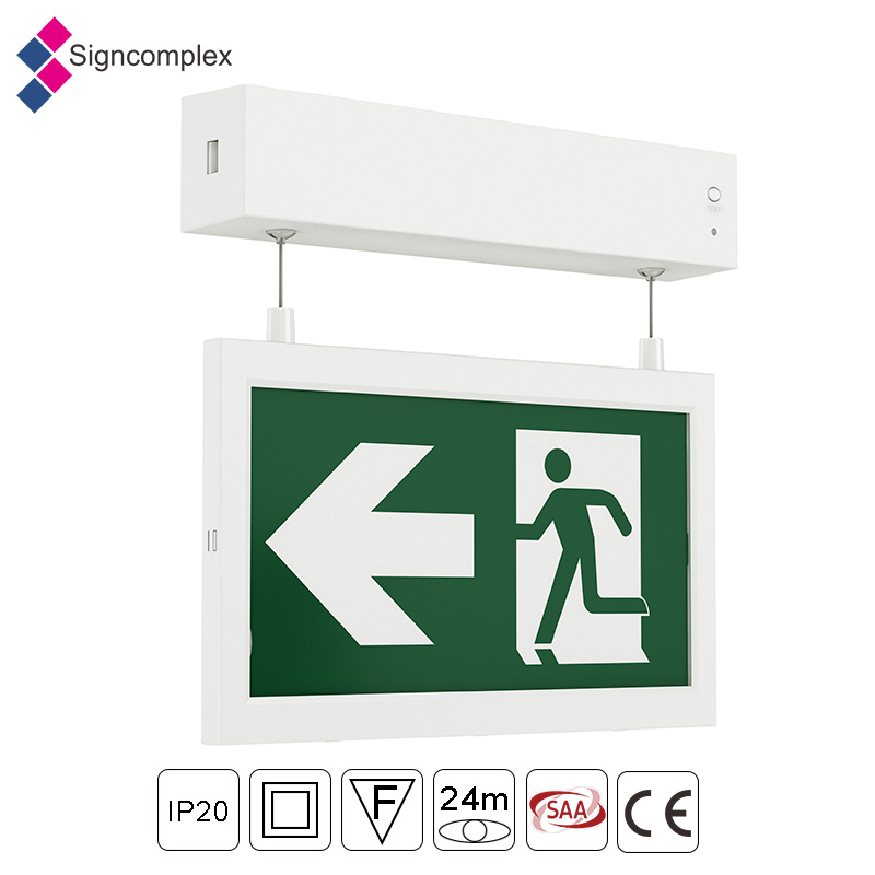 shenzhen IP20 led exit signs, rechargeable emergency light