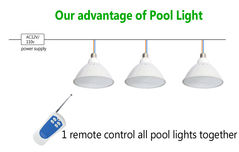 AC110V Par56 E27 LED Swimming Pool Lights 35W RGB with Remote