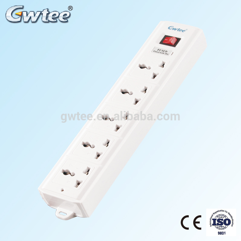 Fashion high quality 220-250V 10A 2500W attractive extension socket with usb