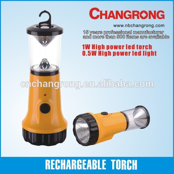 Rechargeable led light portable emergency lantern flashlight