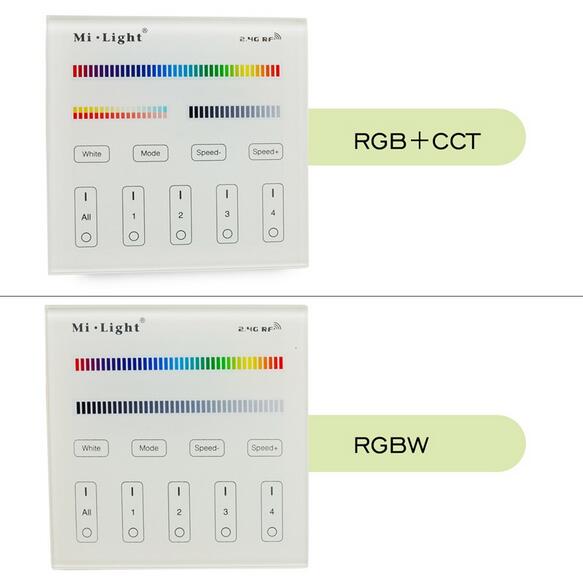 New Milight Led Panel Remote Controller 2.4G wireless 4 Zone RF Dimmable dimmer remote Touch Panel Wall-mounted Controller
