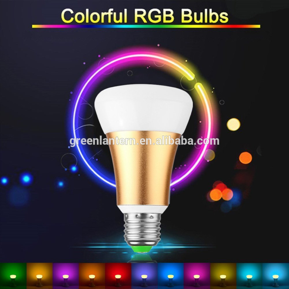 Dimmable 10W E27 RGBW LED Bulb Light 21Keys IR Remote Control Colors Changing Party Stage LED Lamp Lighting Golden