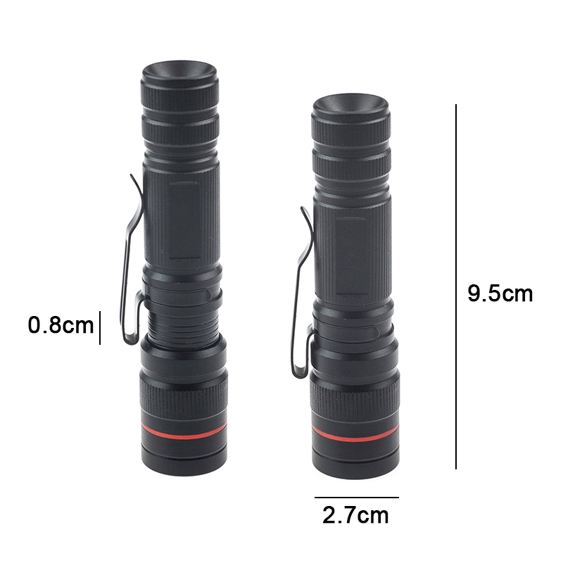 Small wholesale aluminum black high power rechargeable tactical flashlight led torch flashlight